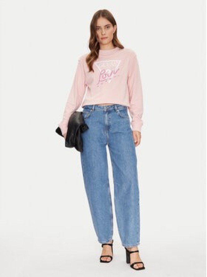 Guess Bluza W5GQ05 KB683 Różowy Regular Fit