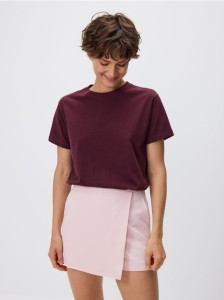 Spódnico-szorty z wiskozą - pastelowy róż