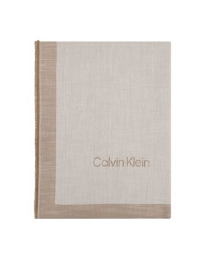 Calvin Klein Chusta Calvin Chambray Square Scarf LV04F8085G Beżowy