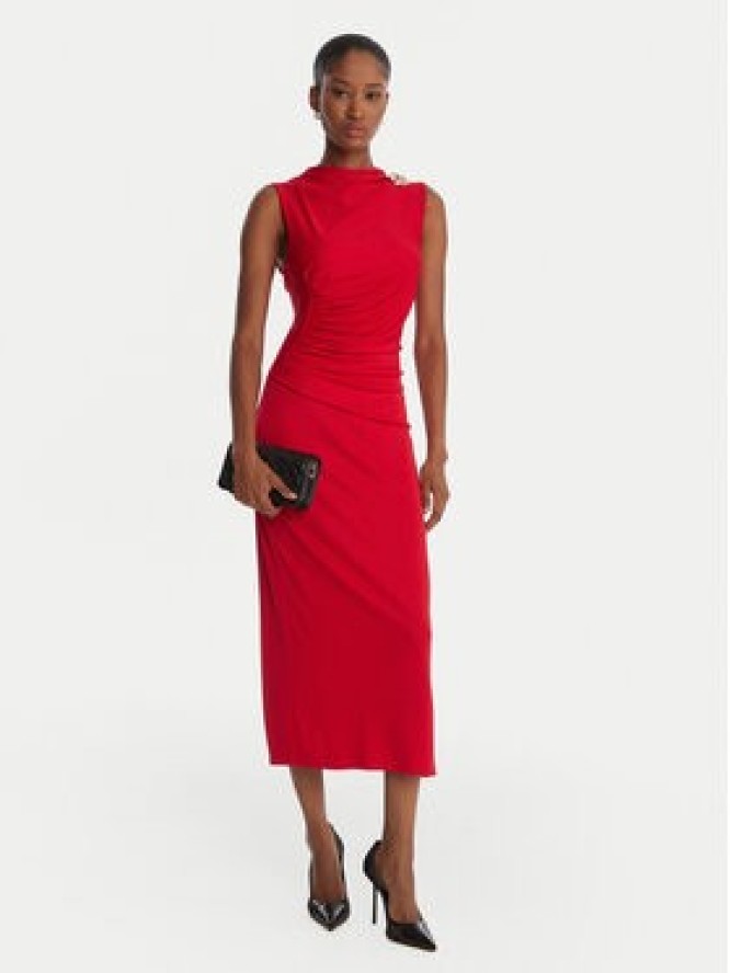 Rinascimento Sukienka koktajlowa CFC0125010003 Czerwony Slim Fit