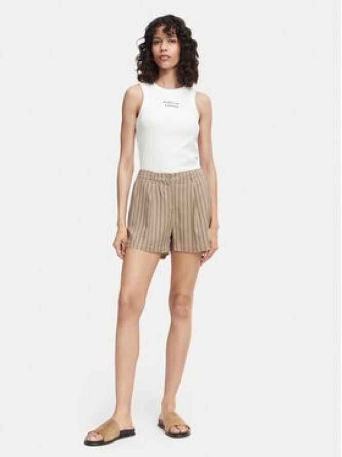 Vero Moda Szorty materiałowe Rosie 10346913 Brązowy jasny Loose Fit