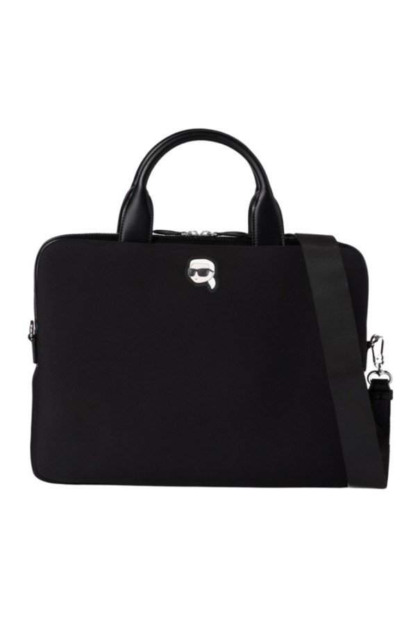 KARL LAGERFELD Czarna torba na laptopa Ikon Neop