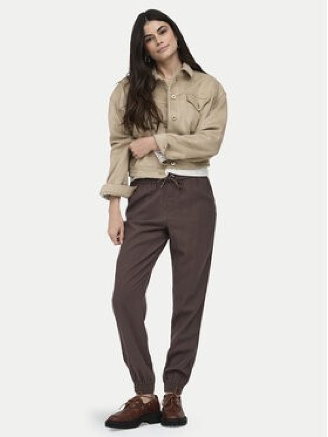 ONLY Spodnie dresowe Kelda 15203946 Brązowy Regular Fit