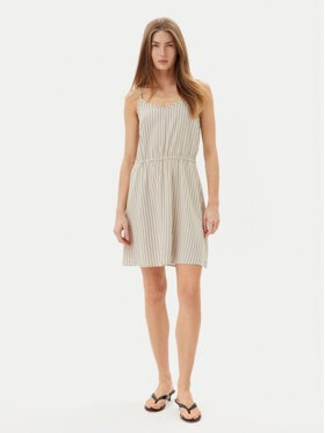 Vero Moda Sukienka letnia Mymilo 10303689 Beżowy Regular Fit