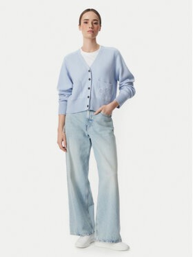 Calvin Klein Jeans Kardigan LV044H327G Niebieski jasny Regular Fit