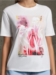 Koszulka z nadrukiem - kremowy