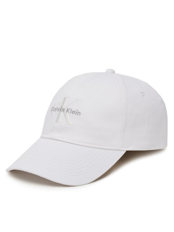 Calvin Klein Jeans Czapka z daszkiem Monologo LV04K5026G Biały