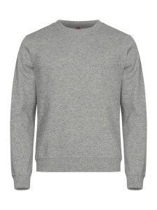 clique Basic Roundneck bluza unisex szary melanż, 65% poliester/35% bawełna –