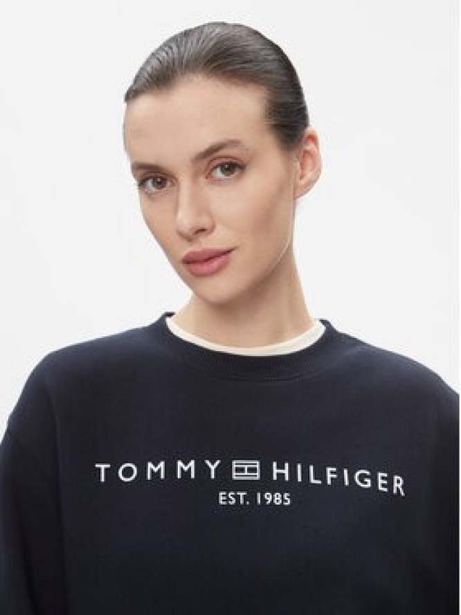 Tommy Hilfiger Bluza Logo WW0WW39791 Niebieski Regular Fit