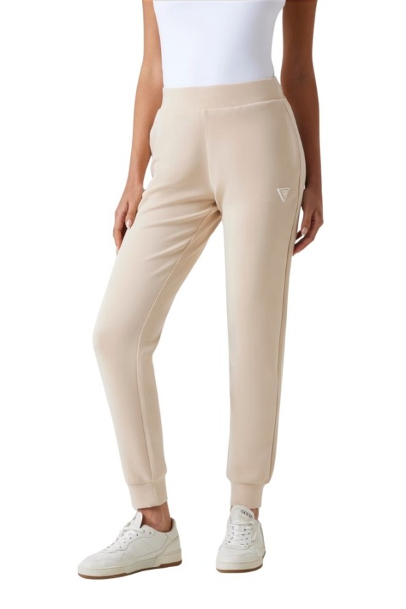 GUESS Spodnie damskie dresowe w kolorze taupe Olympe, Rozmiar M