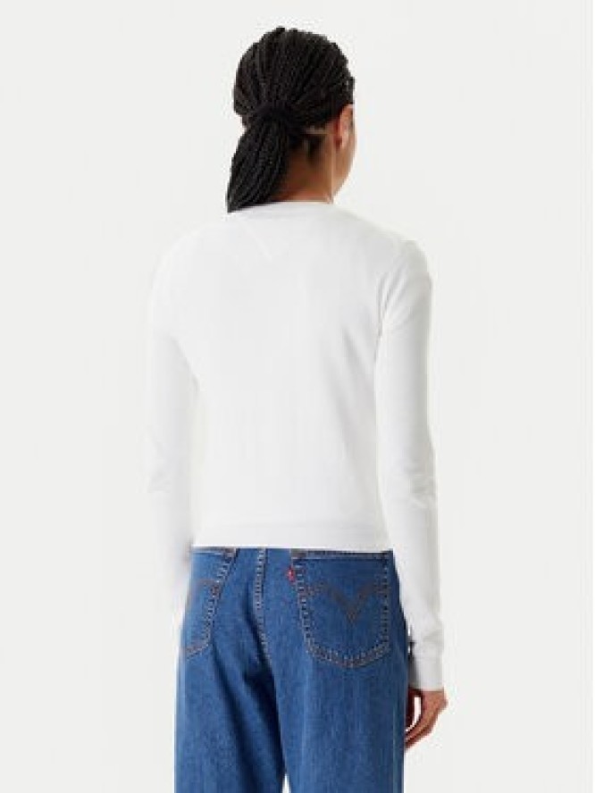 Tommy Jeans Kardigan Essential DW0DW20976 Écru Regular Fit