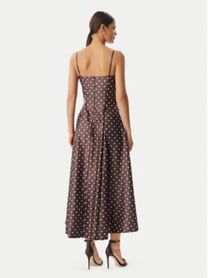 Rinascimento Sukienka koktajlowa CFC0129296003 Brązowy ciemny Regular Fit