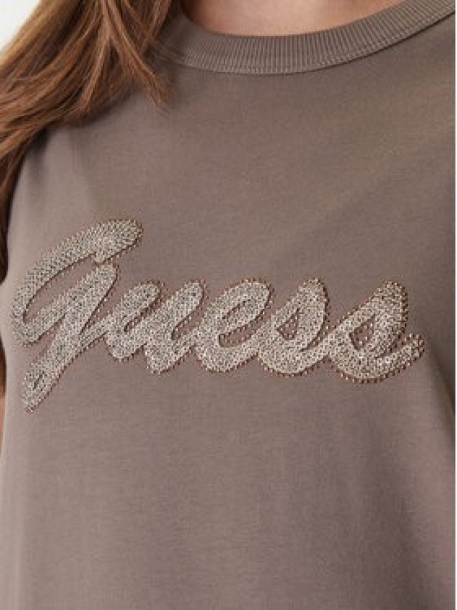 Guess T-Shirt W6GI08 K3023 Brązowy Regular Fit