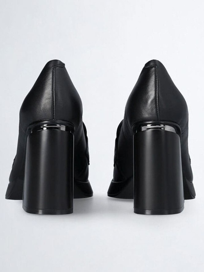 Liu Jo Skórzane czółenka w kolorze czarnym rozmiar: 40