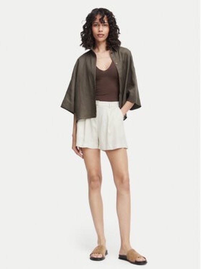 Vero Moda Szorty materiałowe Rosie 10346913 Beżowy jasny Loose Fit