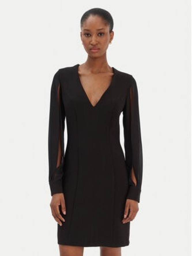 Rinascimento Sukienka koktajlowa CFC0126535003 Czarny Slim Fit