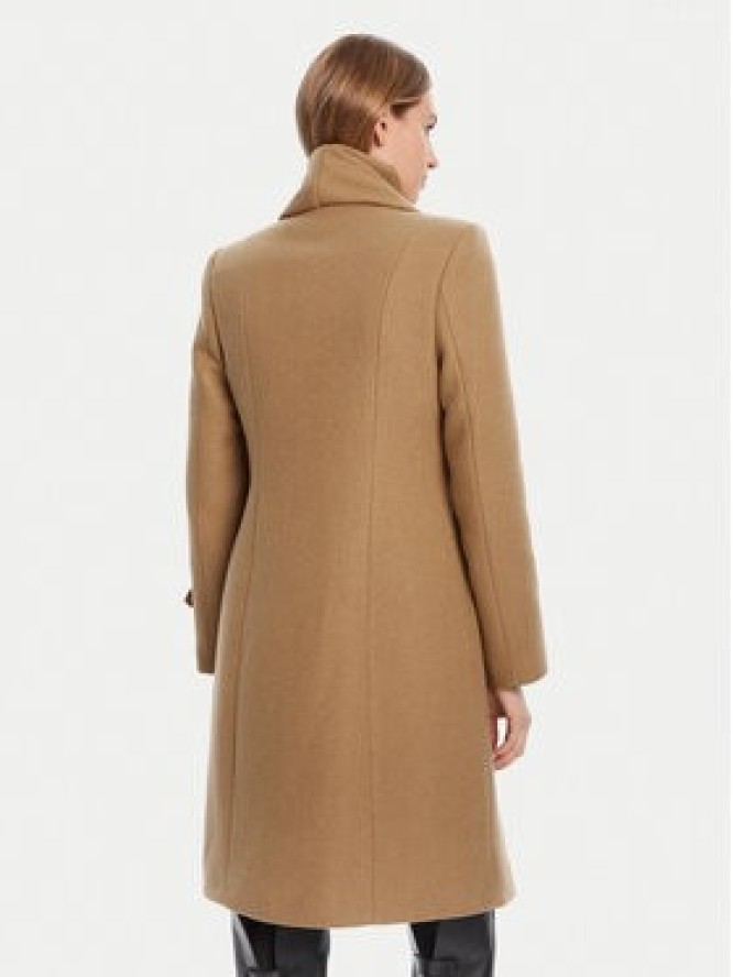 Rinascimento Płaszcz wełniany CFC0125616003 Beżowy Regular Fit