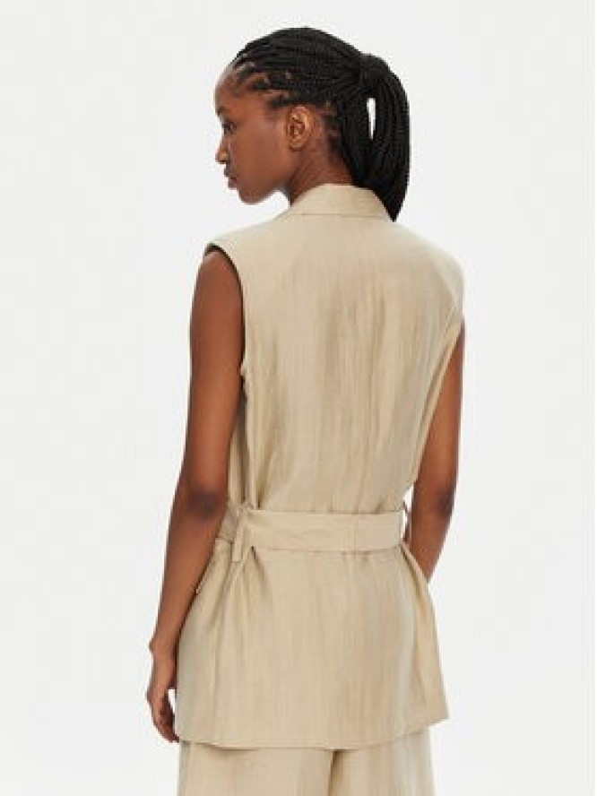 KAOS Kamizelka RP1MR063 Beżowy Regular Fit