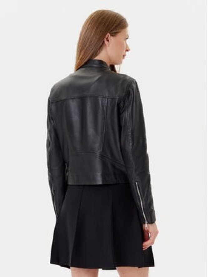 BOSS Kurtka skórzana C_Saleste1 50545625 Czarny Regular Fit