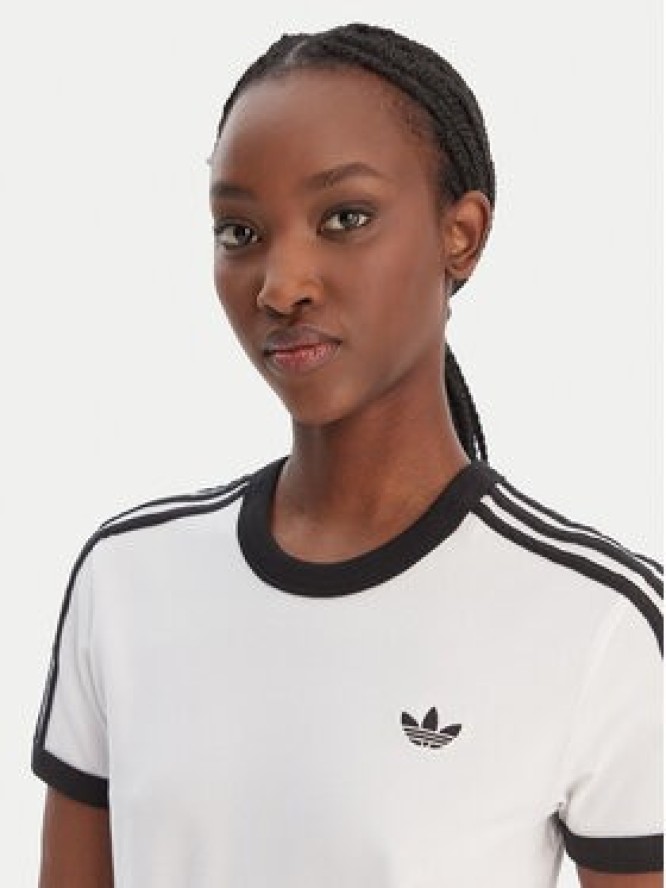 adidas T-Shirt 3-Stripes KD3683 Biały Slim Fit