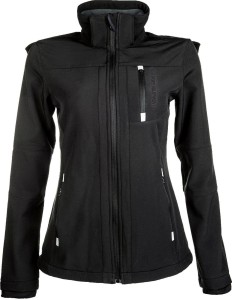 Kurtka jeździecka z odpinanym kapturem damska HKM Softshell