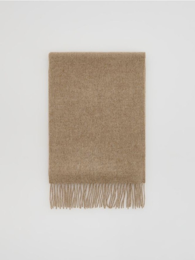 Wełniany szalik - beżowy