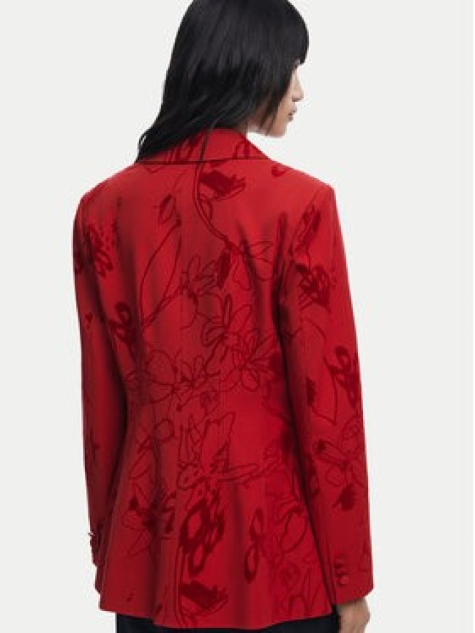 Desigual Marynarka Flockarty 25WWEW19 Czerwony Regular Fit