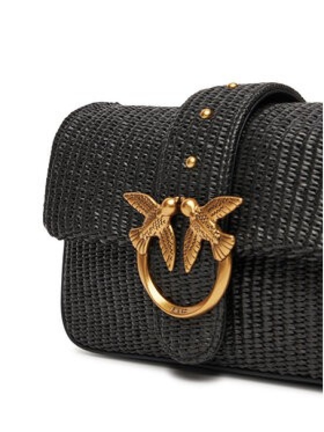 PINKO Torebka Love One Mini Slouchy Fl PE 25 PLTT 104340 A2CF Czarny