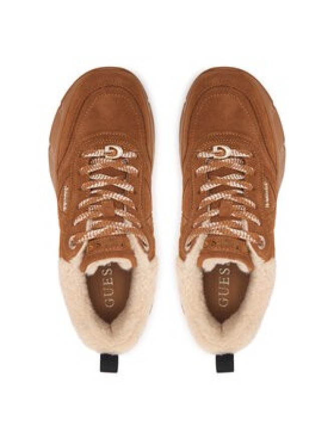 Guess Sneakersy FLFFA2 LEA12 Brązowy