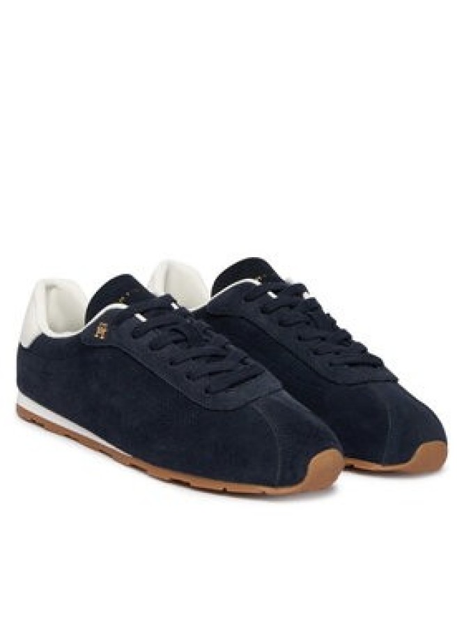 Tommy Hilfiger Sneakersy Th Bella Low Runner Suede FW0FW09189 Granatowy