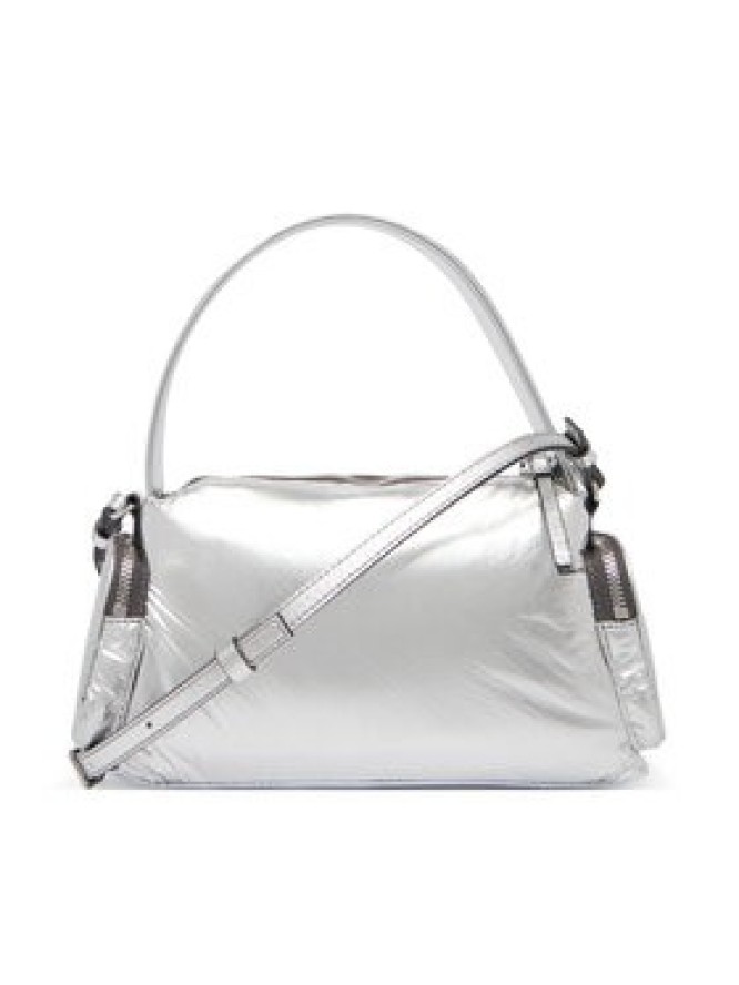 Calvin Klein Torebka Pocket Silver Nylon Small Bag LV04F3443G Srebrny