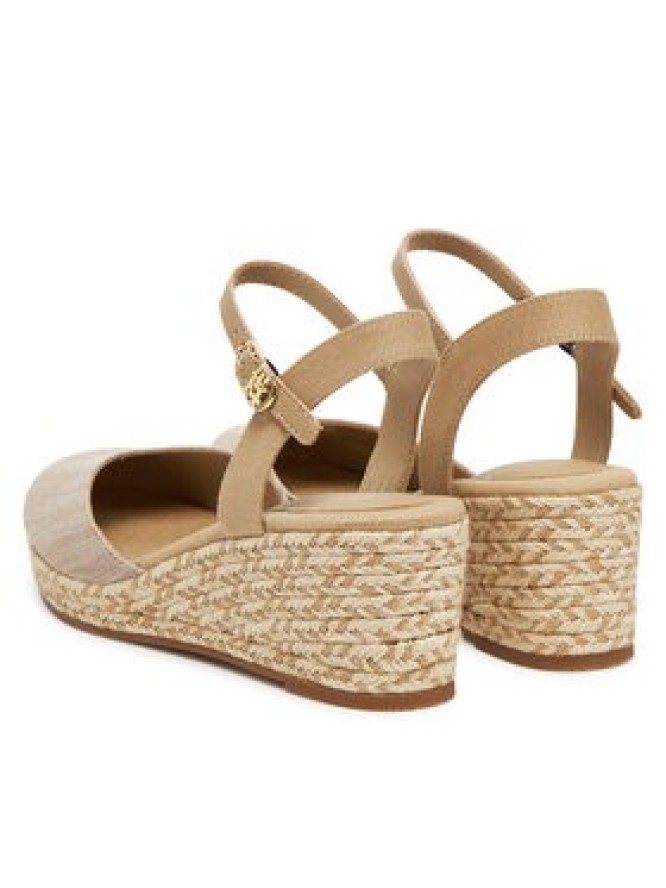 Tommy Hilfiger Espadryle Chambray Mid Wedge Espad FW0FW08477 Beżowy