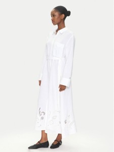 Tommy Hilfiger Sukienka koszulowa WW0WW45939 Biały Loose Fit