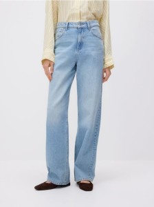 Jeansy wide leg - niebieski