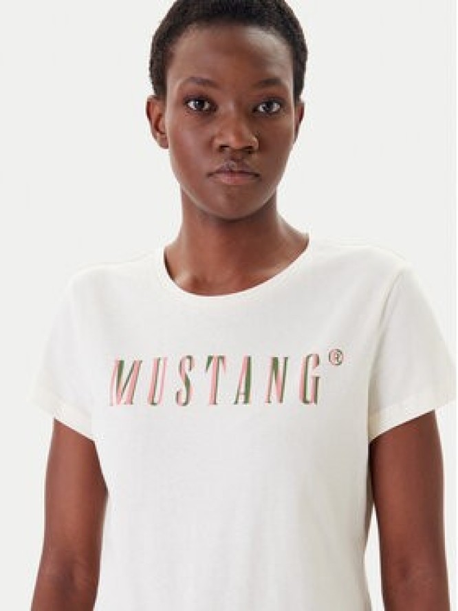Mustang T-Shirt Loa 1016146 Écru Slim Fit