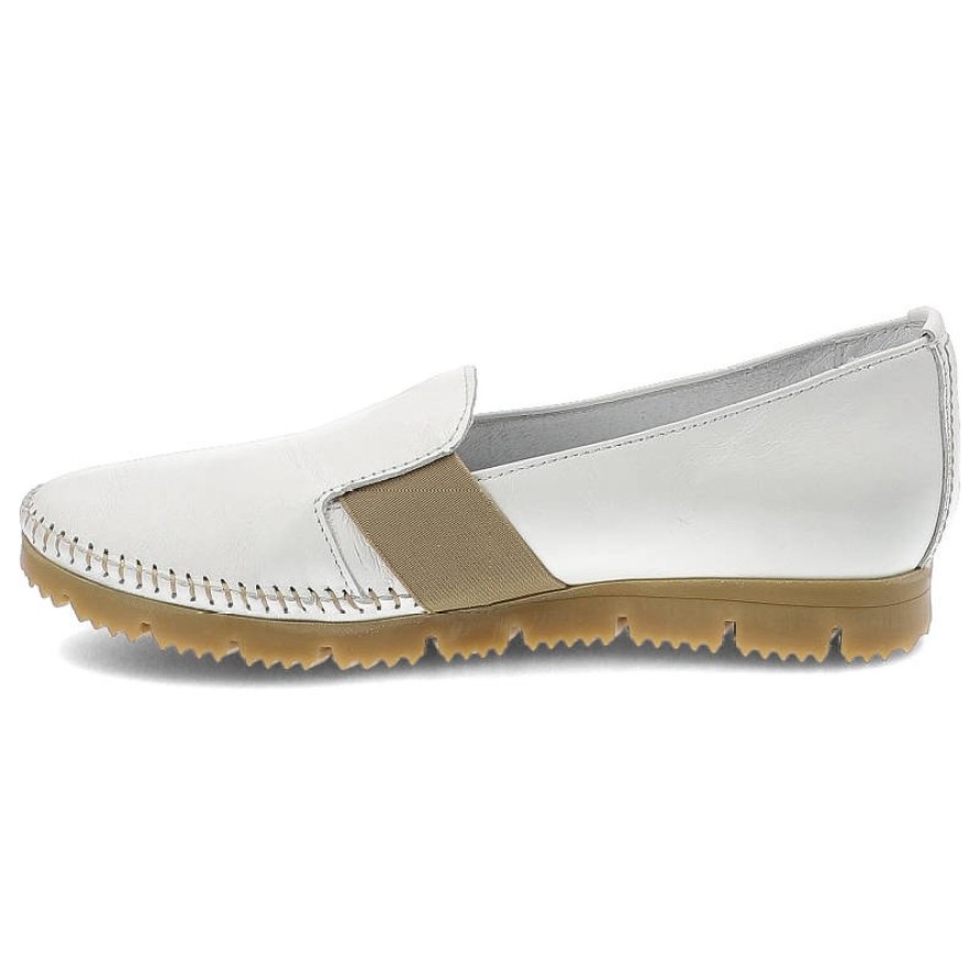 Białe Mokasyny Simen Wygodne Skórzane Buty