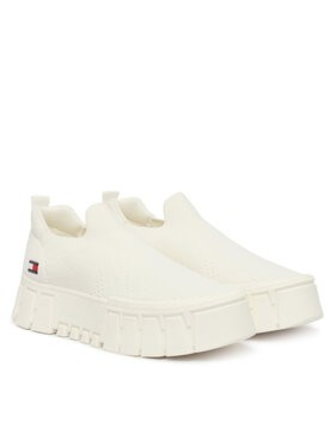 Tommy Jeans Sneakersy Tjw Chunky Knit Sneaker EN0EN03014 Biały