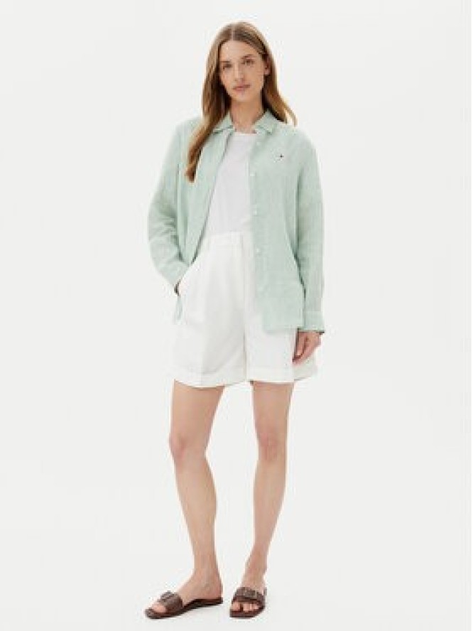 Tommy Hilfiger Szorty materiałowe WW0WW47213 Écru Regular Fit