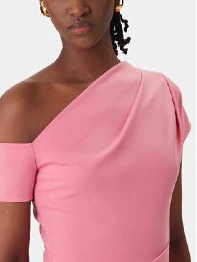 Rinascimento Sukienka koktajlowa CFC0127793003 Różowy Slim Fit