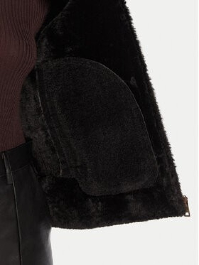 TWINSET Kurtka z imitacji skóry 252TP2410 Czarny Regular Fit