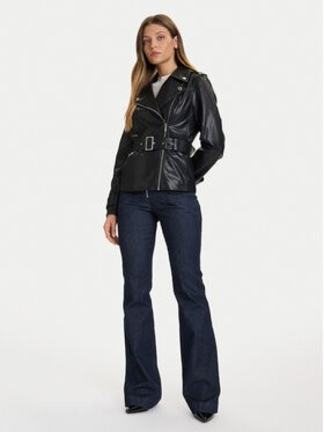 Morgan Kurtka z imitacji skóry 252-GPIL Czarny Regular Fit