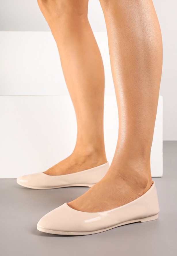 Beżowe Balerinki Nysaxise