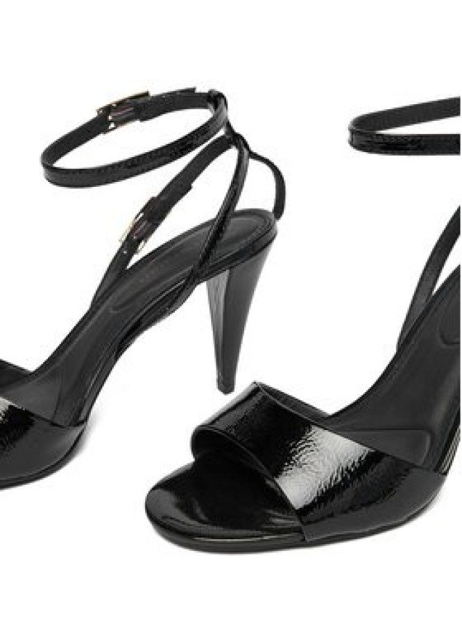 Tommy Hilfiger Sandały Th Elegant Patent Sandal FW0FW08961 Czarny
