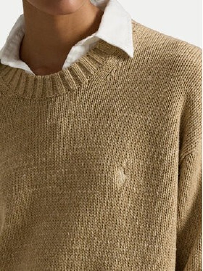 Polo Ralph Lauren Sweter 211A96252001 Beżowy Relaxed Fit