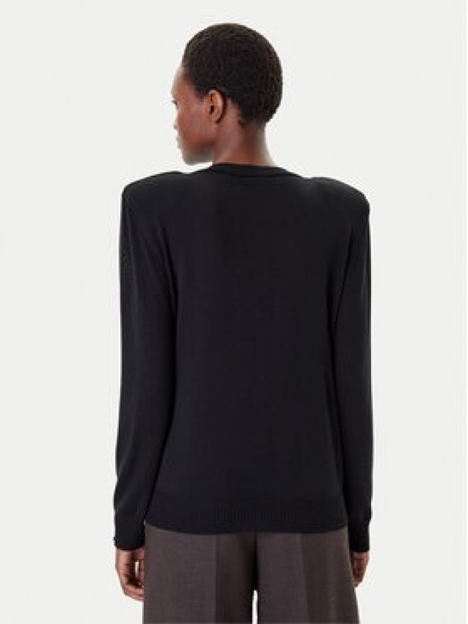 Simona Corsellini Sweter A25CPMGE0301 Czarny Regular Fit