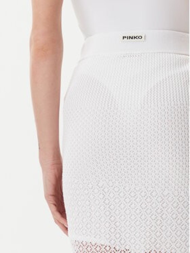 PINKO Spódnica midi Trivor 104892 A2EB Biały Regular Fit