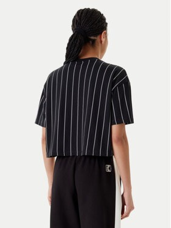 Karl Kani T-Shirt Small Signature Essential Pinstripe 6137880 Czarny Relaxed Fit