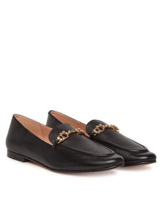 TWINSET Loafersy 251TCP134 Czarny