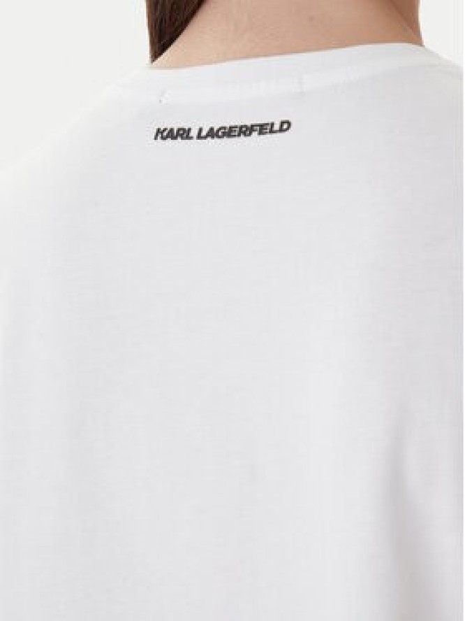 KARL LAGERFELD T-Shirt A1W17019 Biały Regular Fit