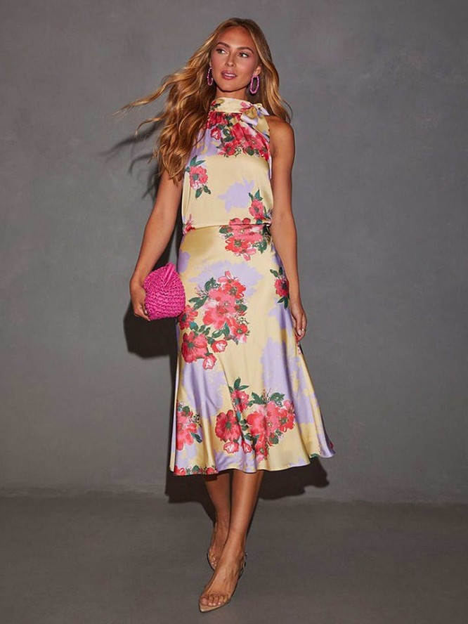 LA Angels Bluzka w kolorze beżowo-lawendowym rozmiar: L